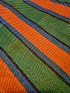 Medium zip striped Indian market bag