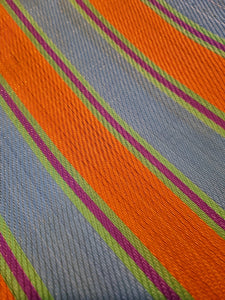 Medium zip striped Indian market bag