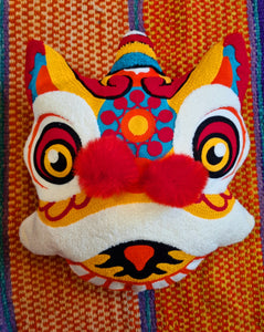 Fu dog embroidered cushions