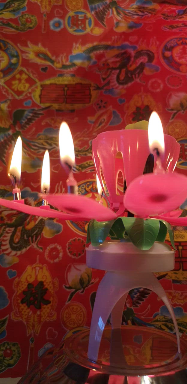 Magic lotus birthday candle