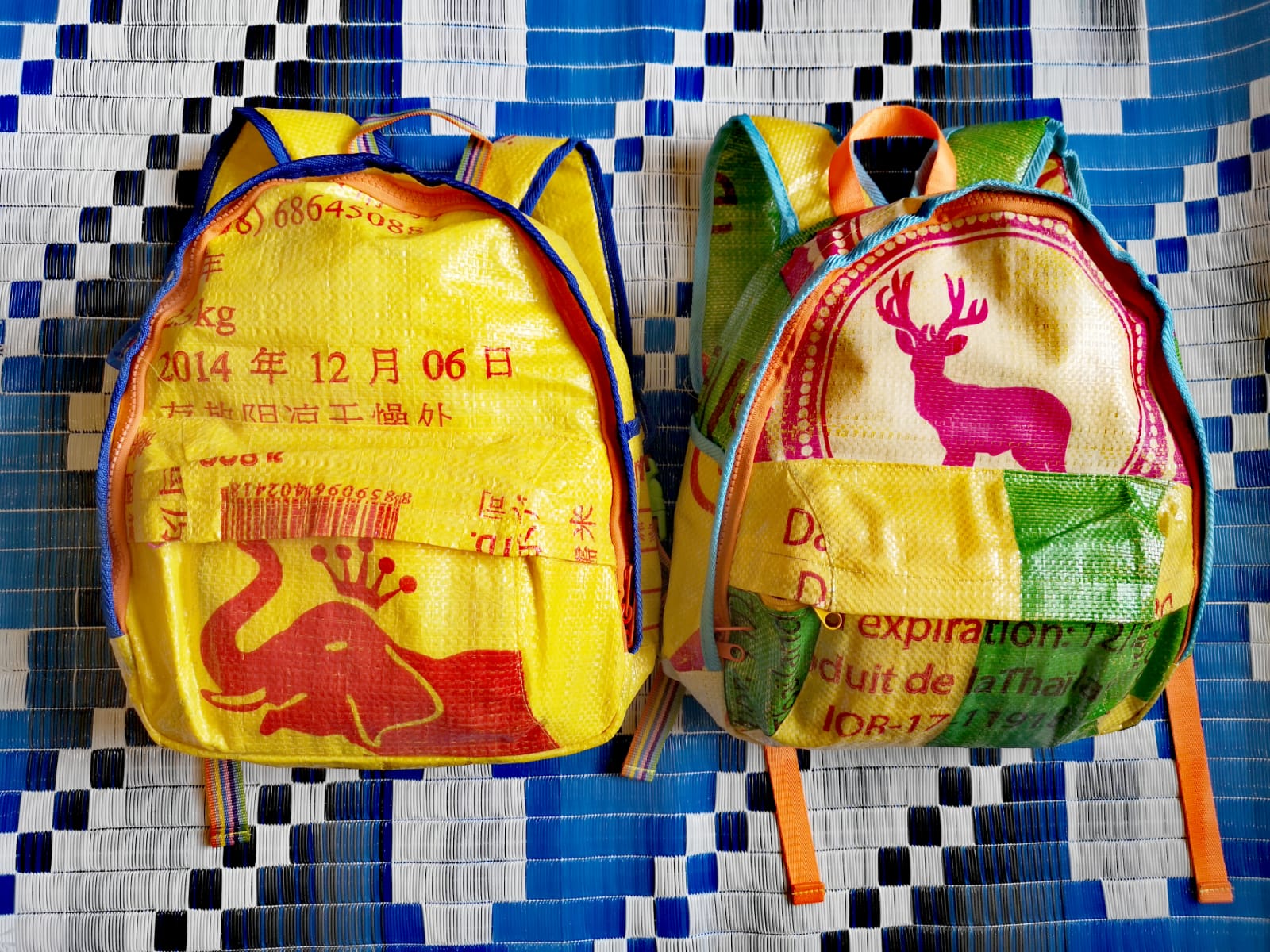 recycled rice sack bag