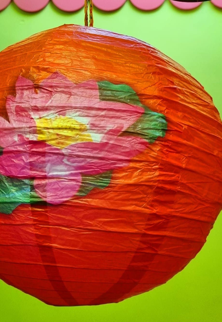 Chinese pink and pretty lampshade