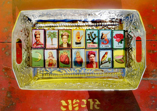 Hand decorated Mexican, Japanese , Indian and religious themed matchboxes. Super cute gift, wedding favours, (grown up!) stocking fillers/cracker fillers ...and also great as a gift box!
Standard matchbox size. 5.25 x 3.75cm. Please be aware that shipping to some countries is prohibited.