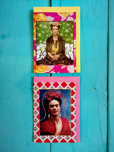 Hand glittered Frida Khalo card set