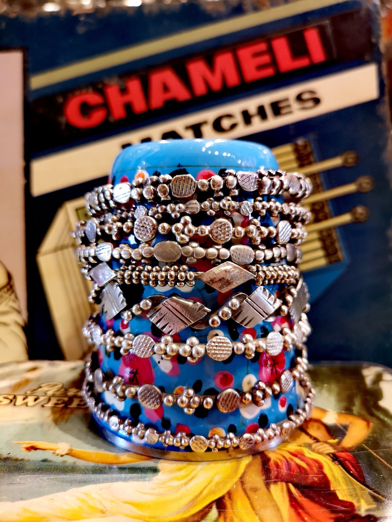 Antique berber granulation geometric Bracelets