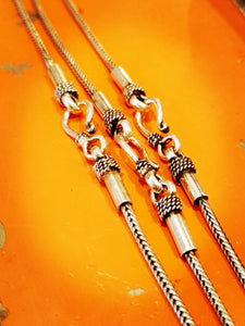 Woven handmade snake necklace