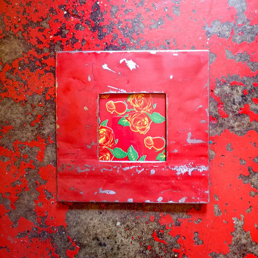 Square recycled oil drum frame