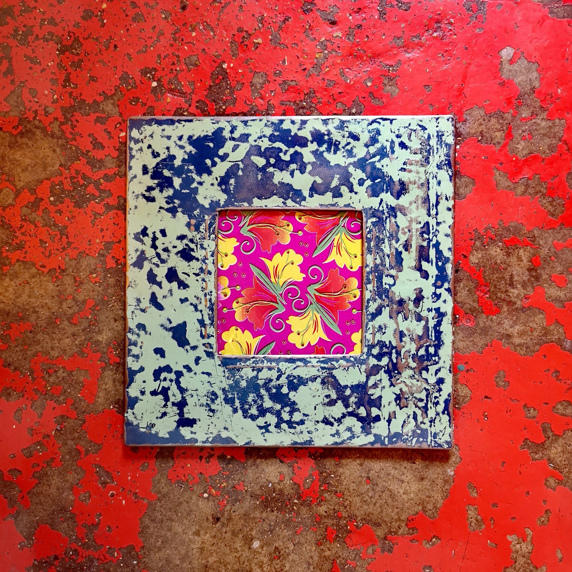 Square recycled oil drum frame