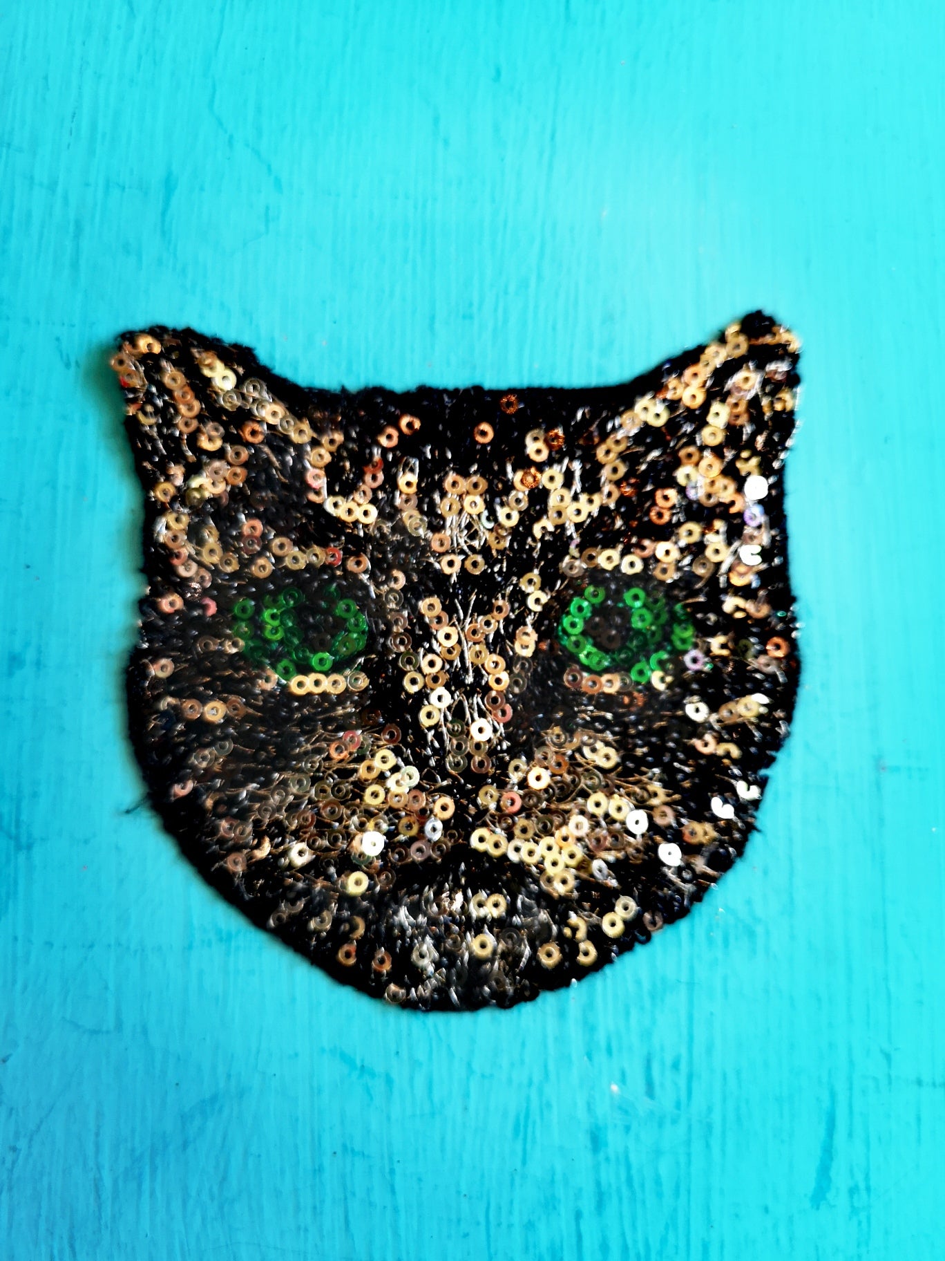 Cat and dog sequin patch
