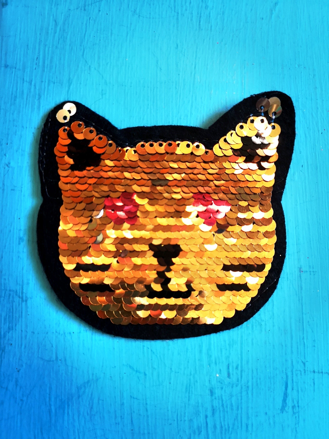 Cat and dog sequin patch