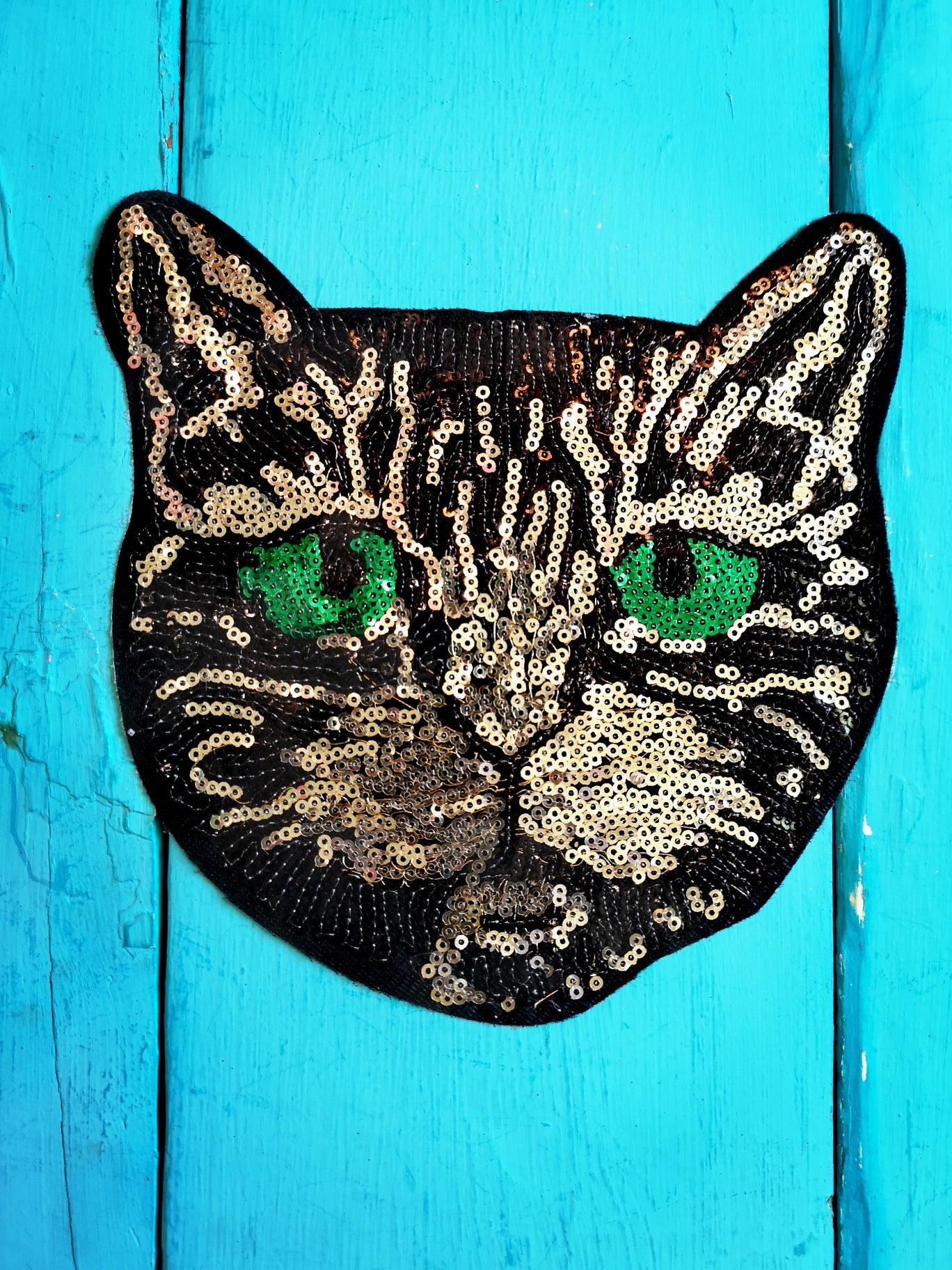 Cat and dog sequin patch