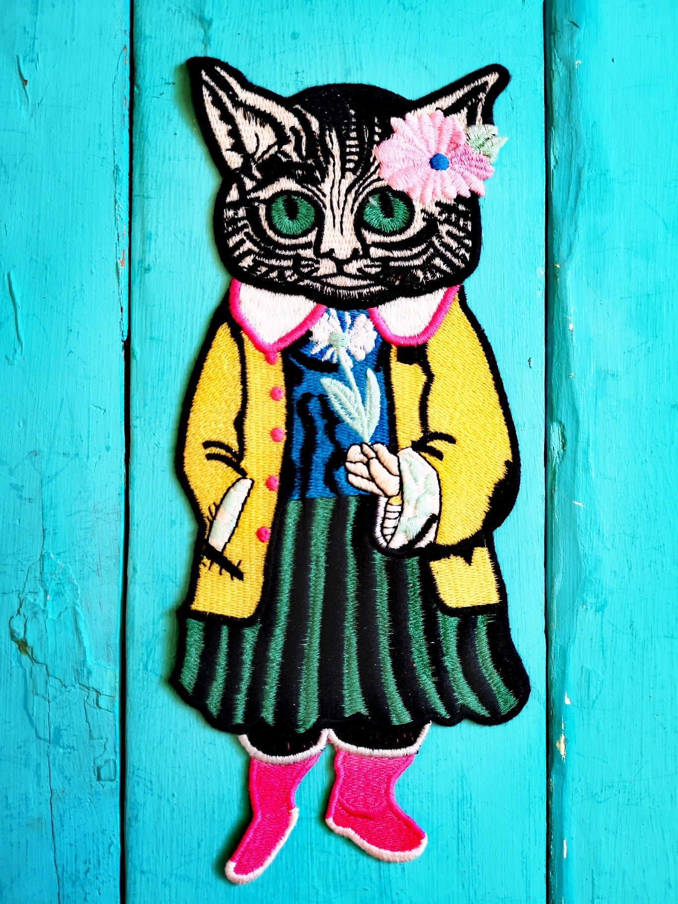 Cat and dog sequin patch