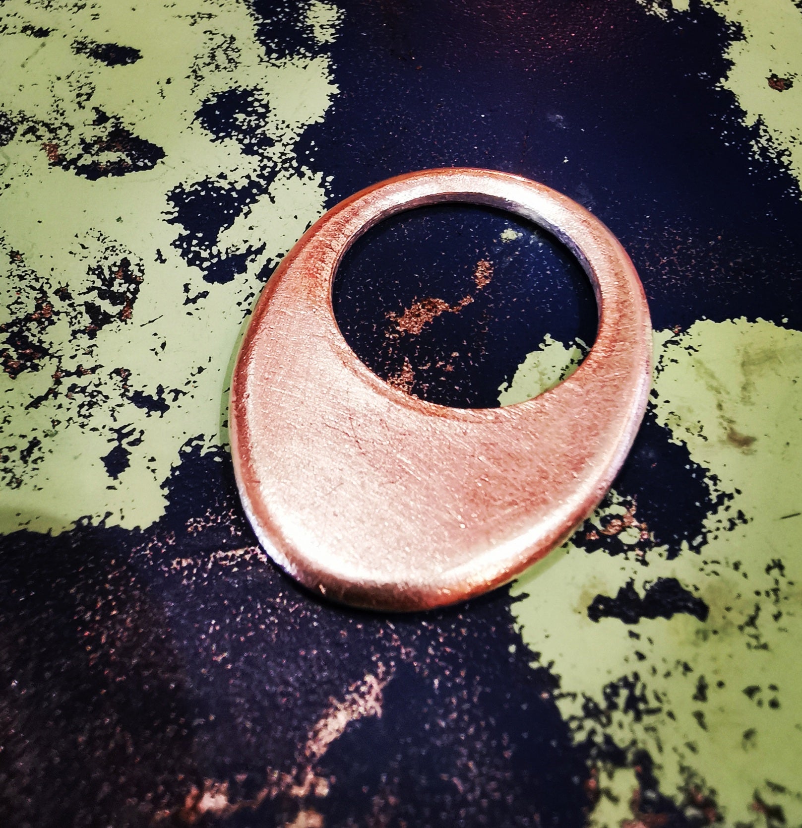 Hill tribe plain oval ring