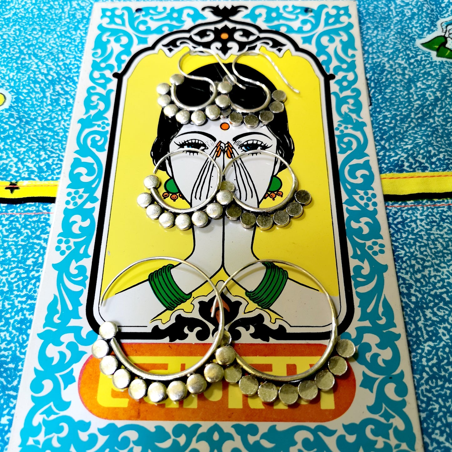 Burmese bobble hoop earring