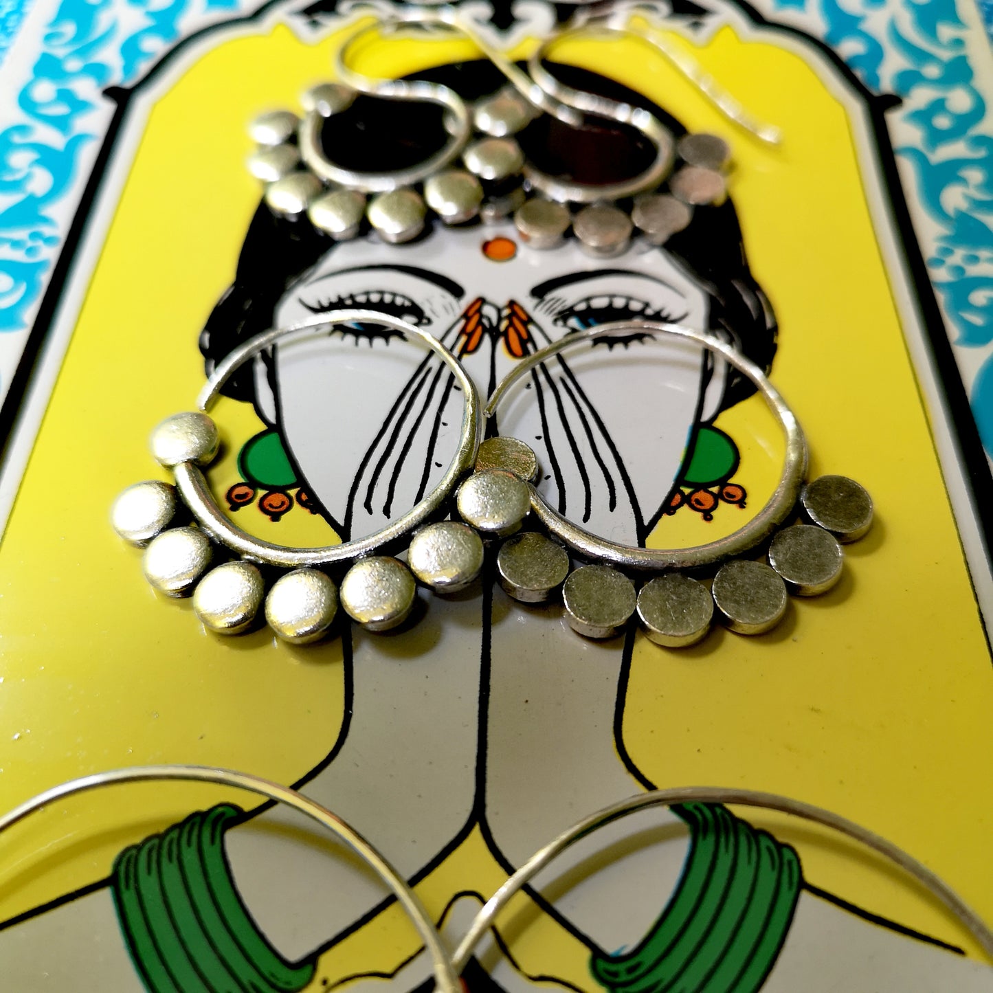 Burmese bobble hoop earring