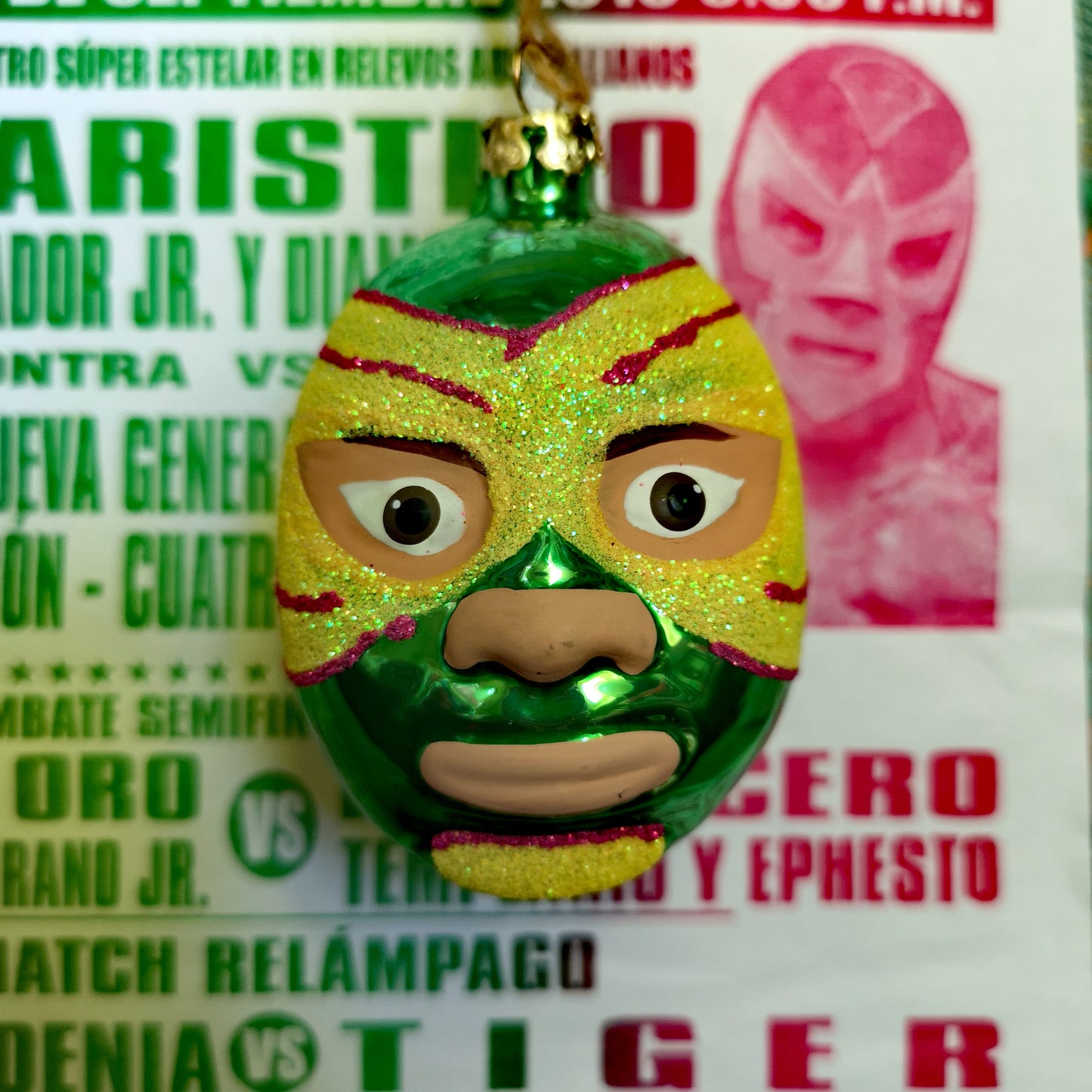 Luchador glass decoration