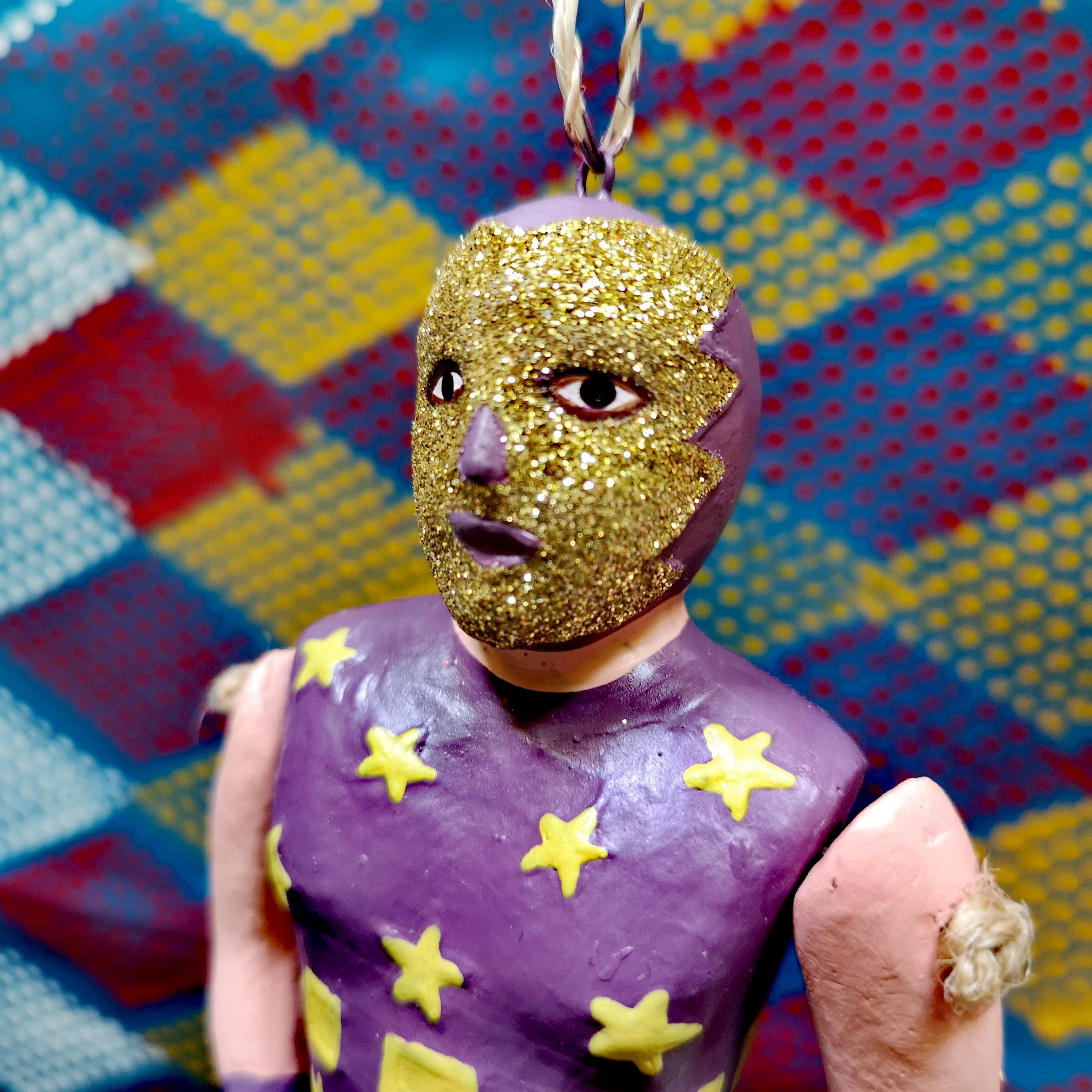 Jointed Luchador decorations