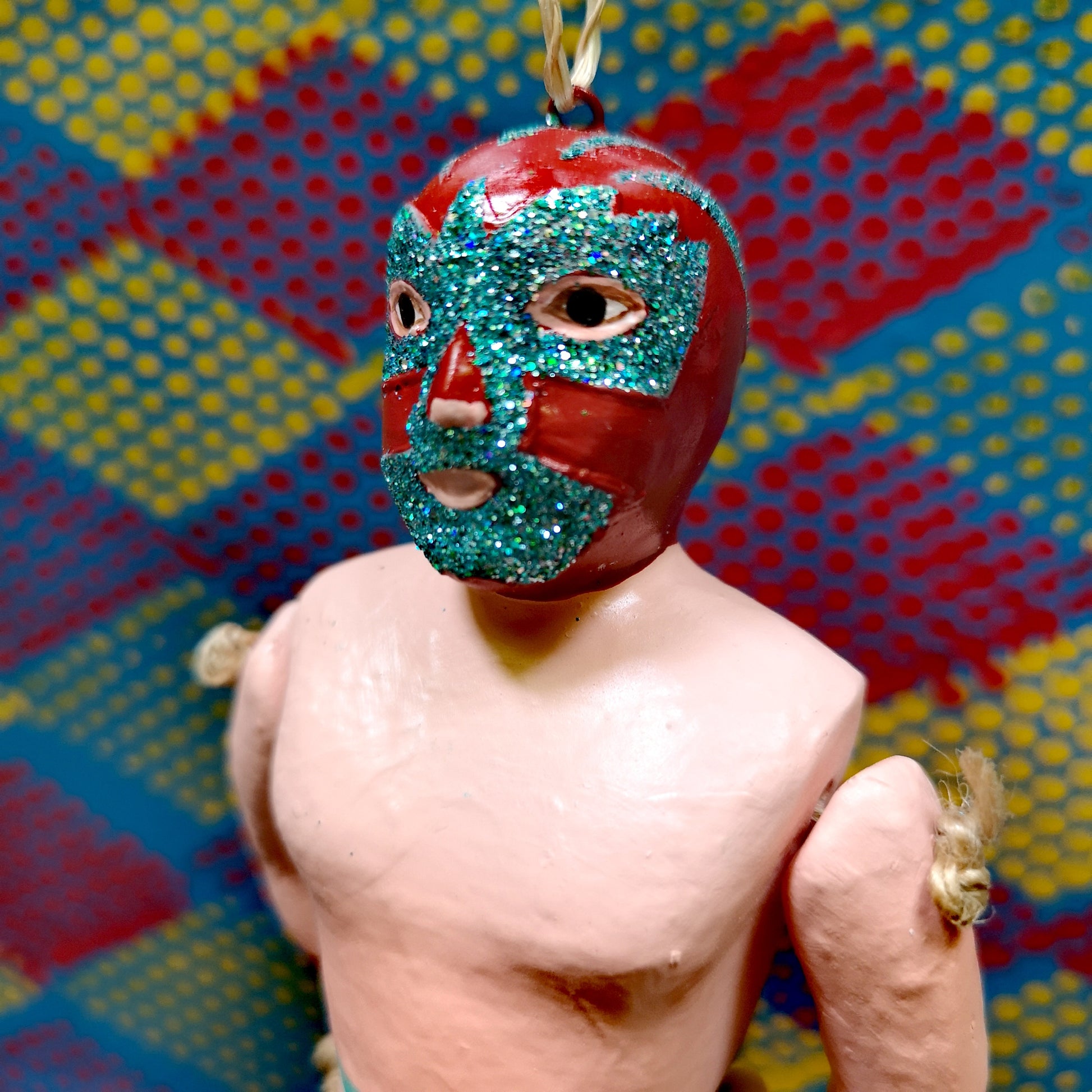 Jointed Luchador decorations