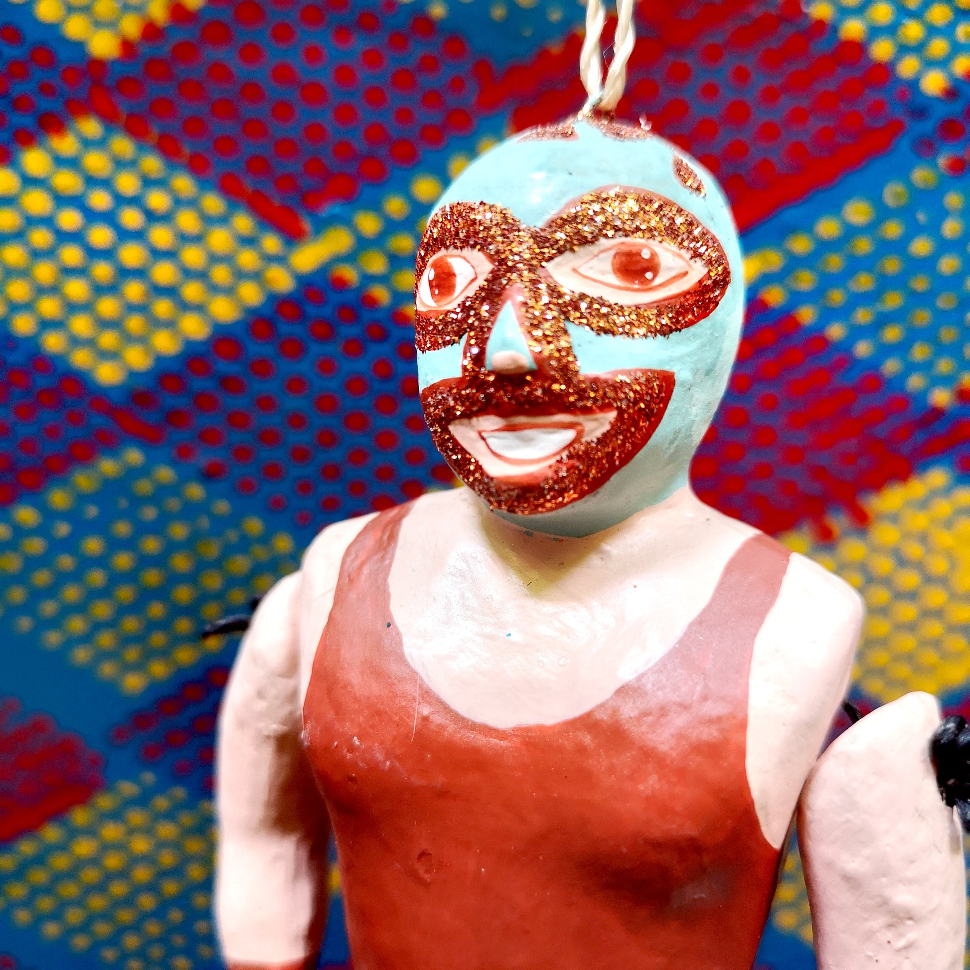 Jointed Luchador decorations