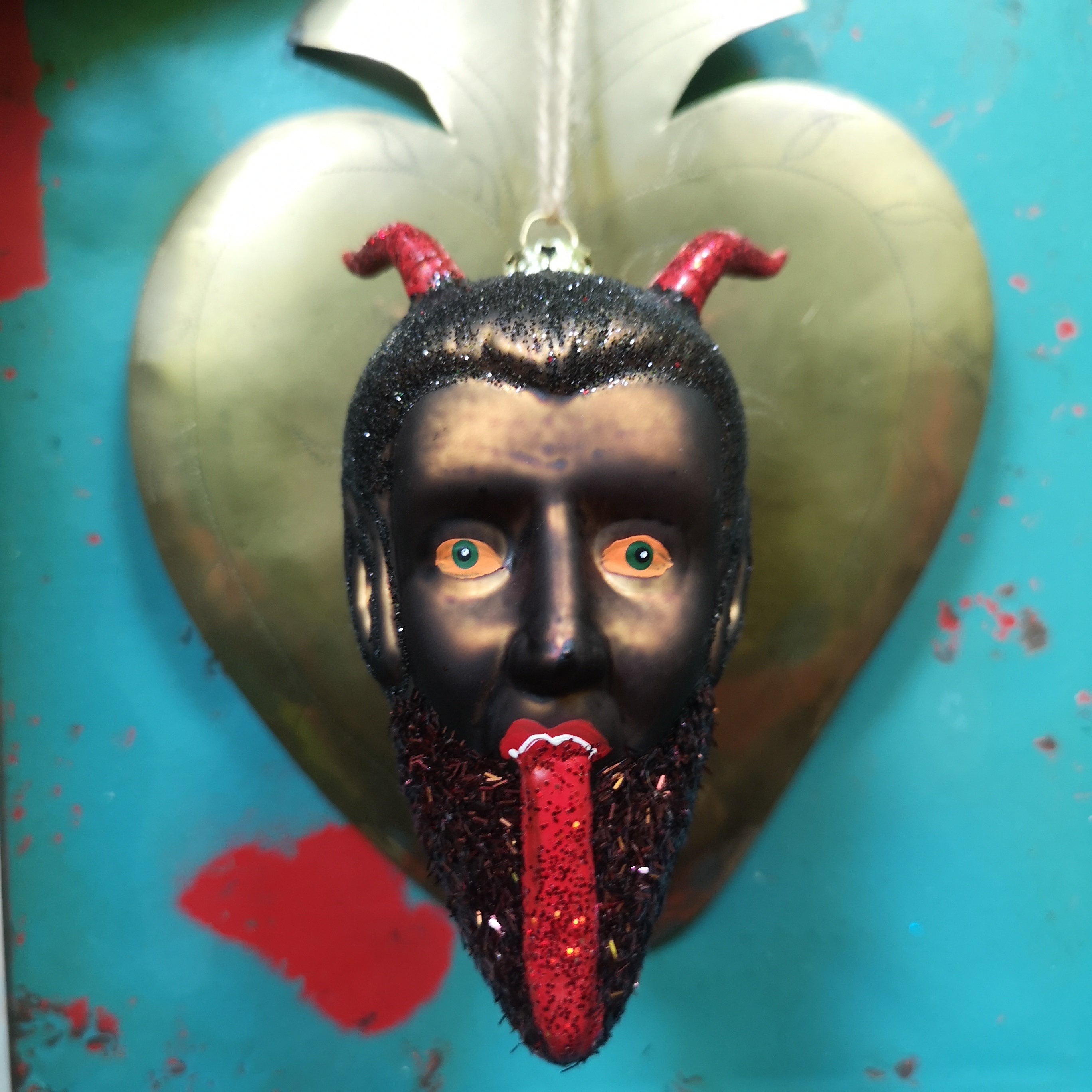 Krampus glass decoration