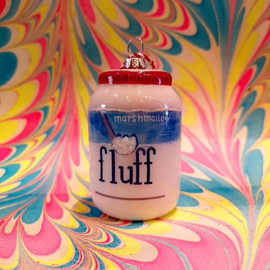 Marshmallow fluff glass decoration