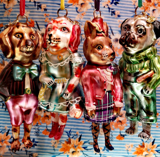 Nathalie Lete dressed dog ornaments