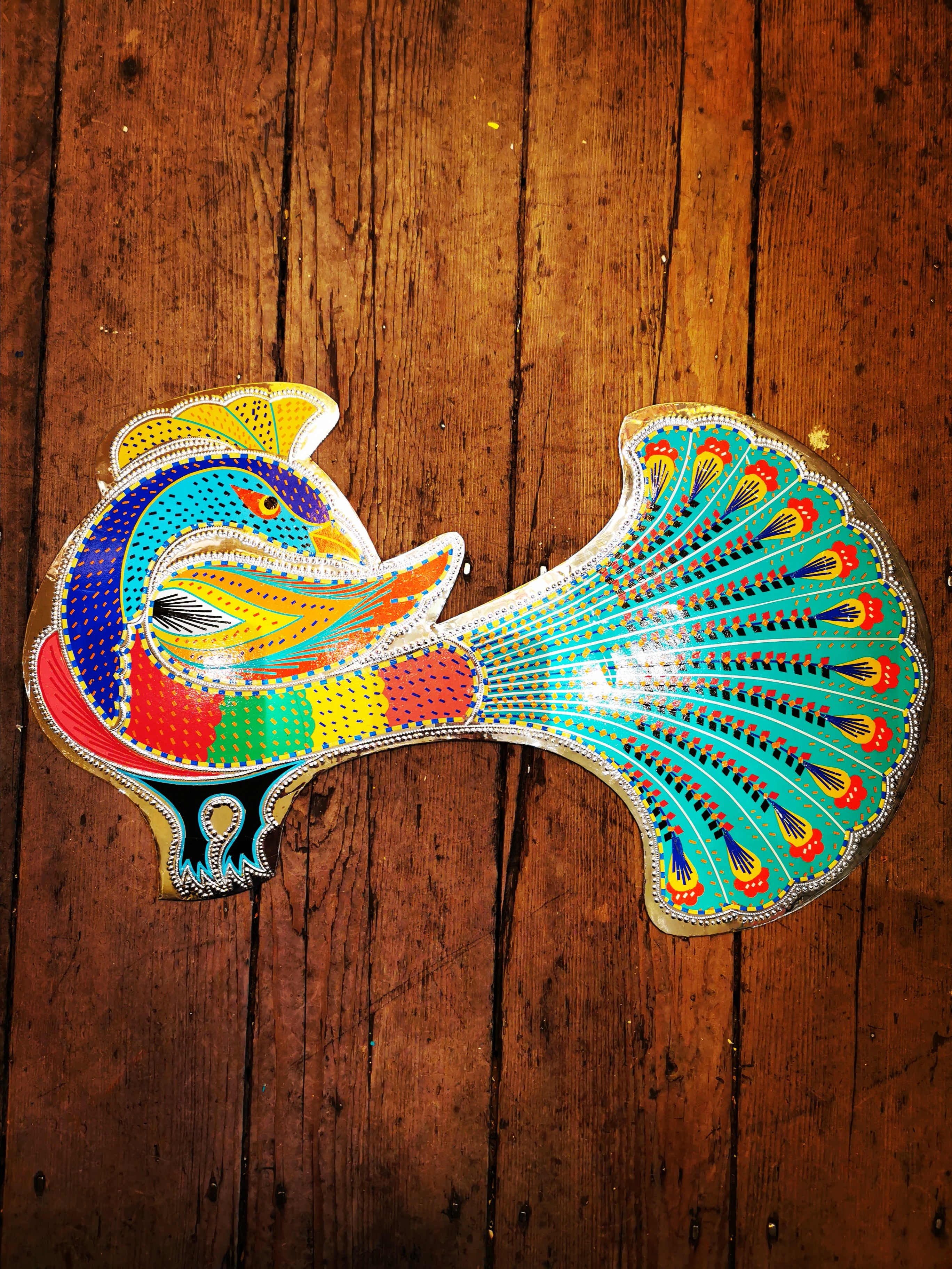 Peacock wall plaques