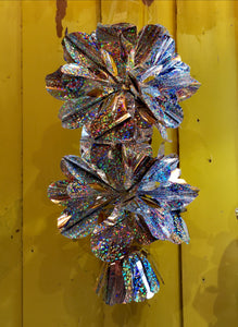 Rainbow foil & holographic honeycomb chandelier