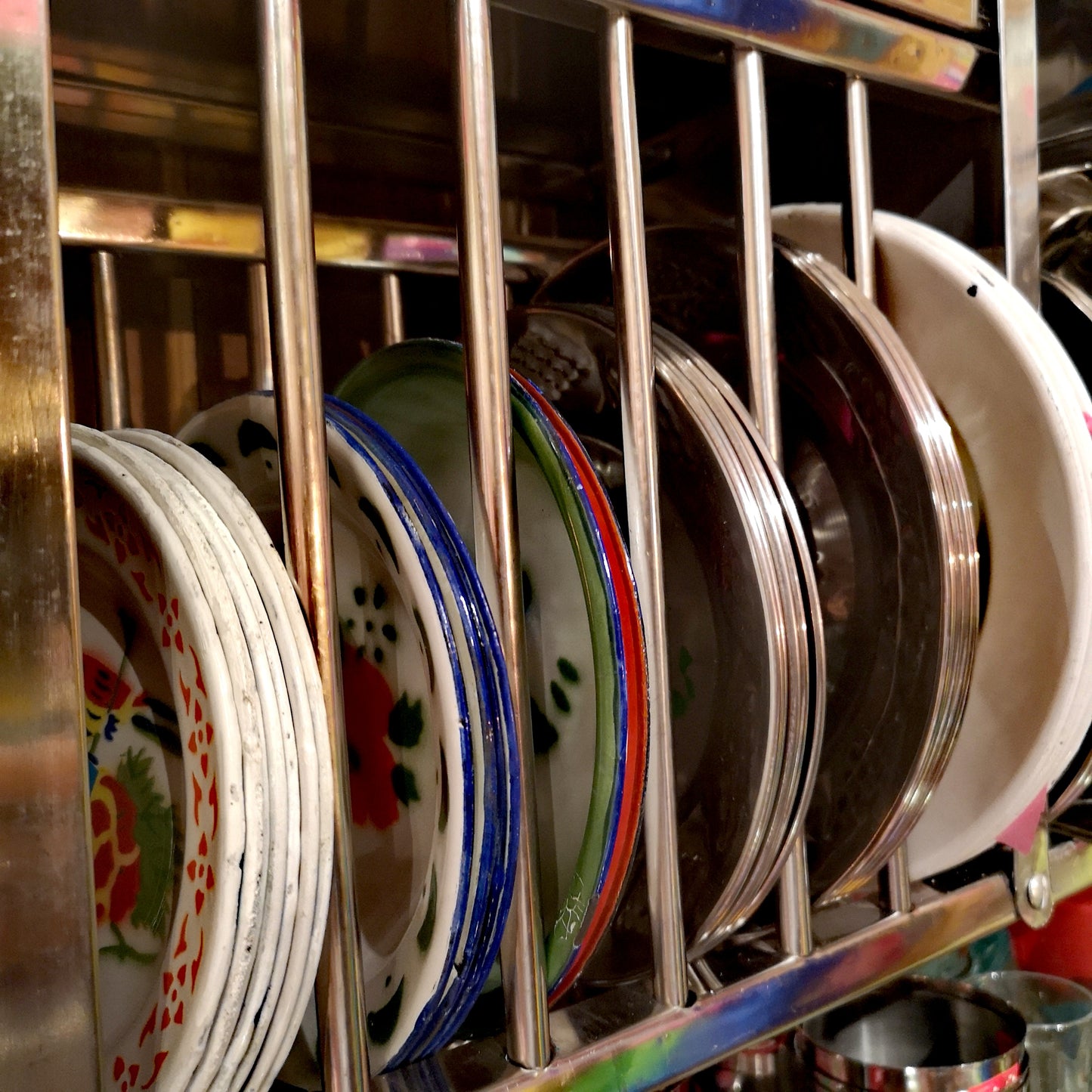 Stainless steel plate rack