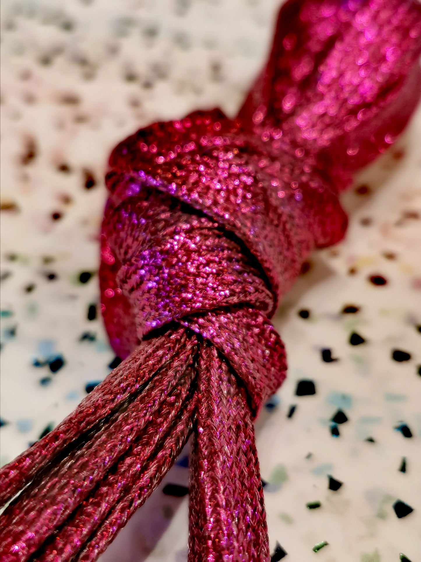 Glitter metallic shoelaces