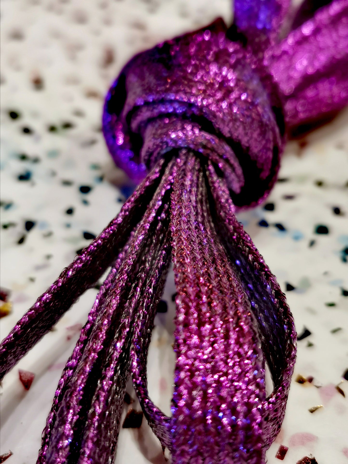 Glitter metallic shoelaces