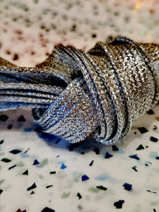 Glitter metallic shoelaces