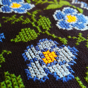 Mexican cross stitch poncho