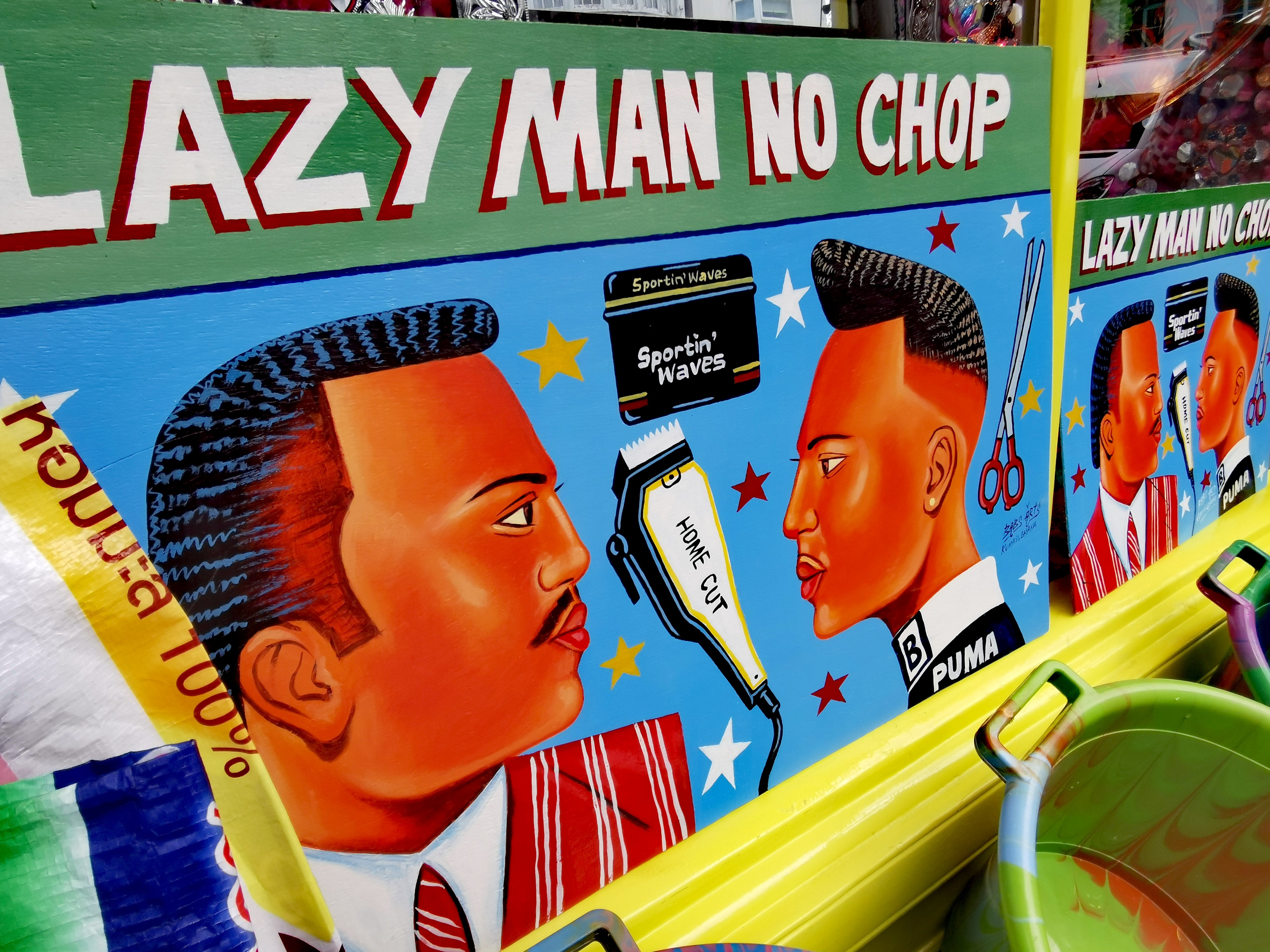Ghanaian Barber shop paintings