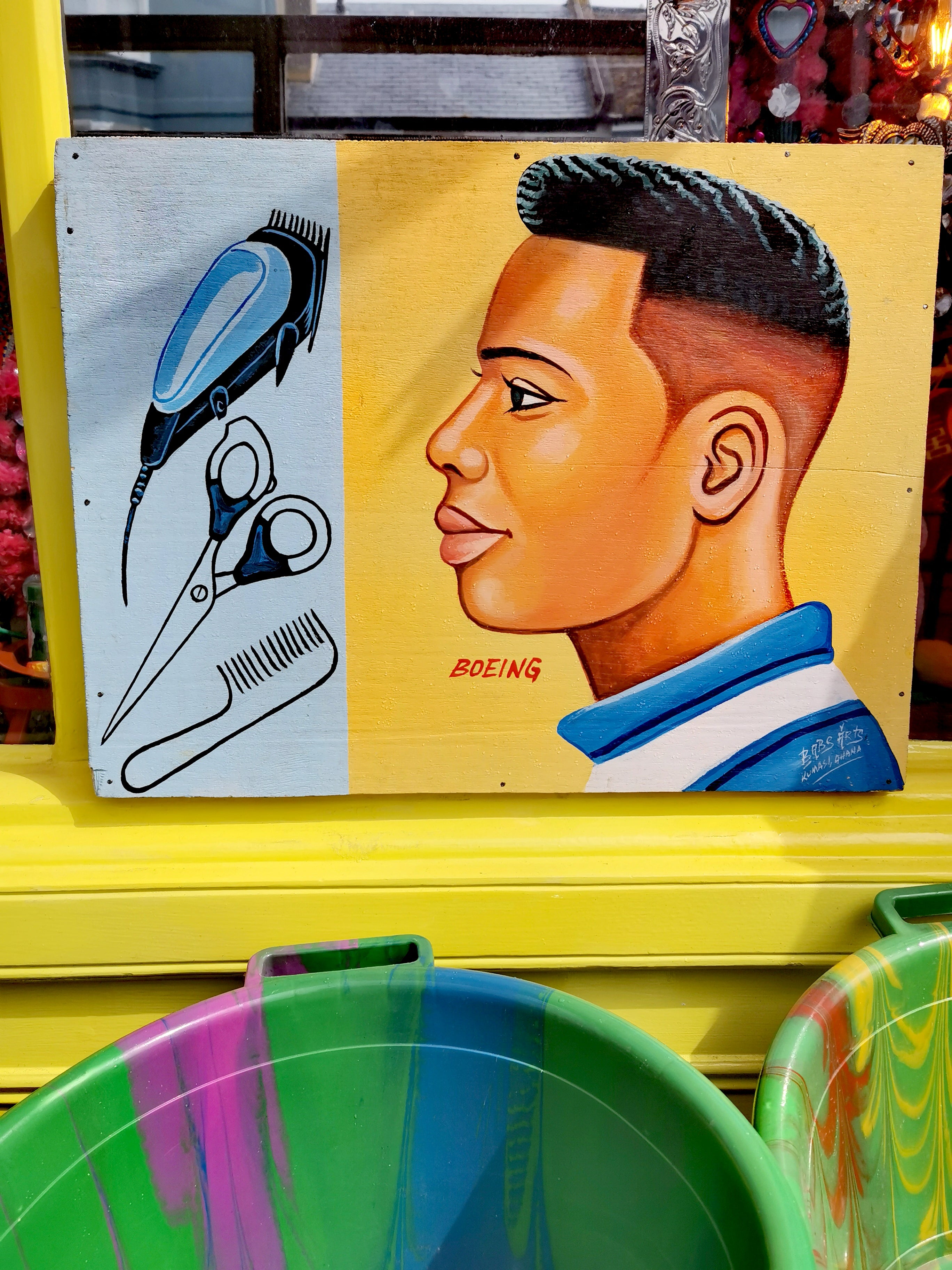 Ghanaian Barber shop paintings
