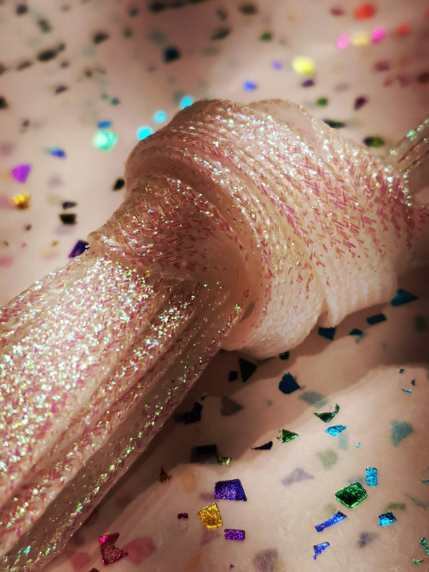 Glitter metallic shoelaces