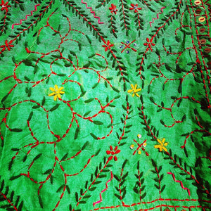 Floral hand embroidered shawl
