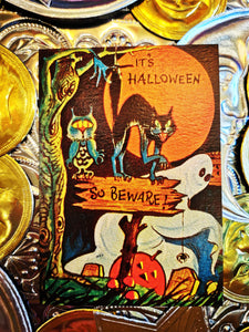 Black cat Halloween cards