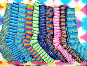 Yorkshire wool stripey socks