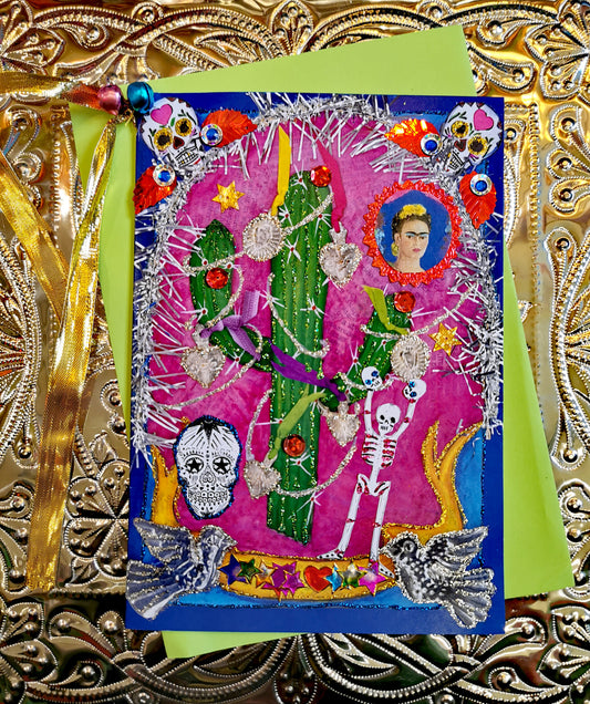 A thorny old year deserves a spikey looking Christmas card!! Super fancy, super lovely and glittered and shiny as possible this is a card for a Year we won't be able to forget!!

Great for all those cactus and succulent lovers out there too! 

Single large card 21cm x 15cm,ribbons and bells and glitter too. 

 


