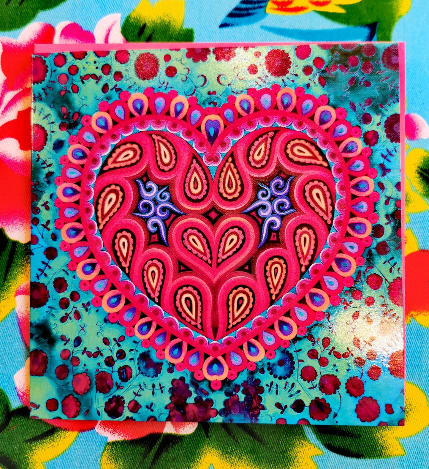 Folk art hearts