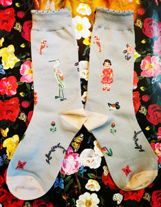 Flowery socks - Floral socks - Sock Box UK