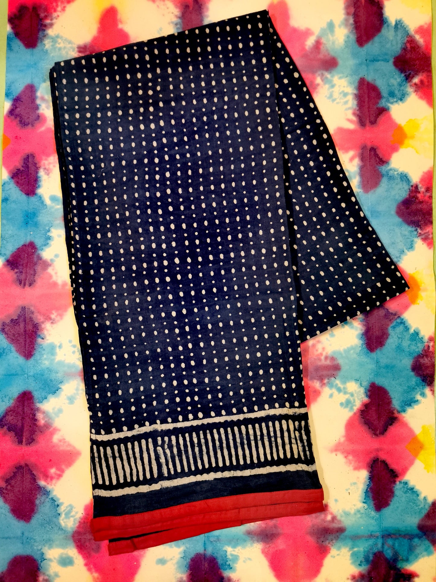 *SALE* Indigo and red blockprint scarves