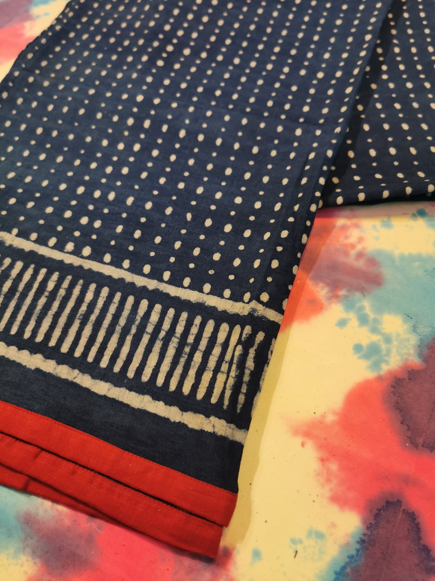 *SALE* Indigo and red blockprint scarves