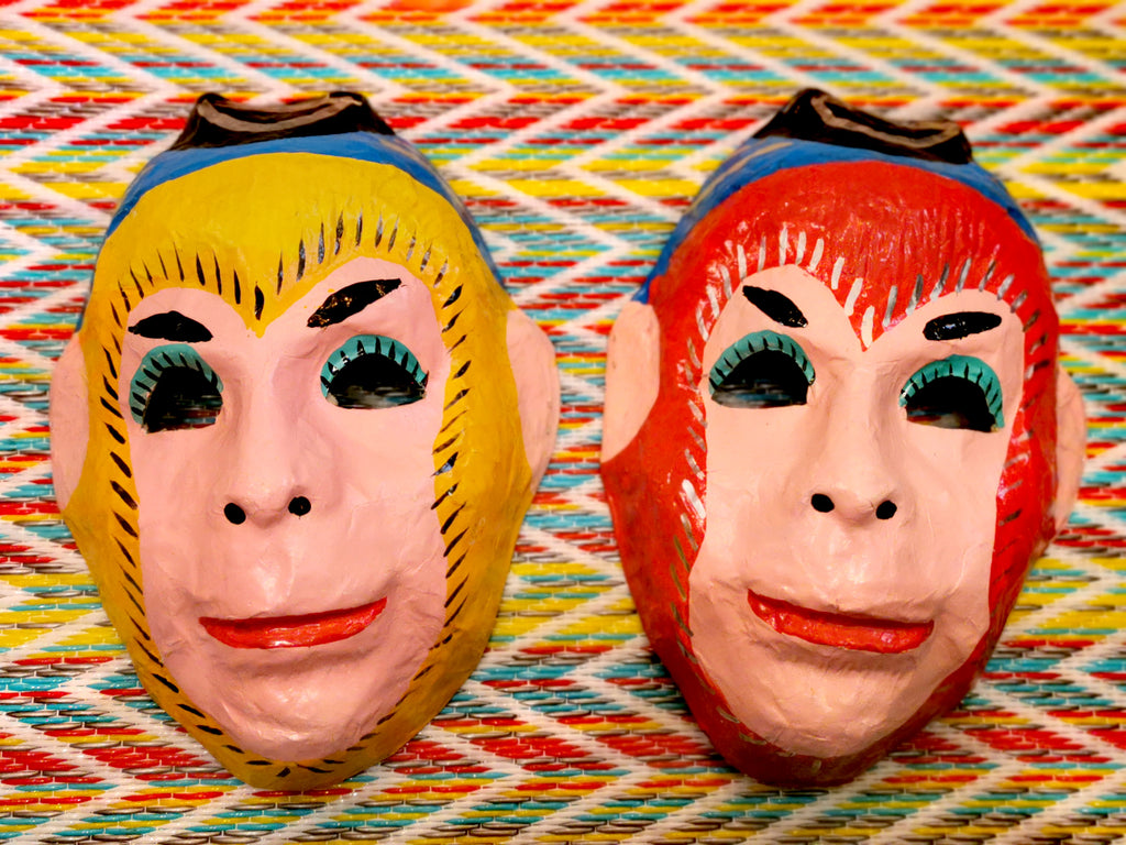 Handmade in Vietnam, these particularly vibrant masks are worn for festivals and plays telling the stories of the Gods and legends.