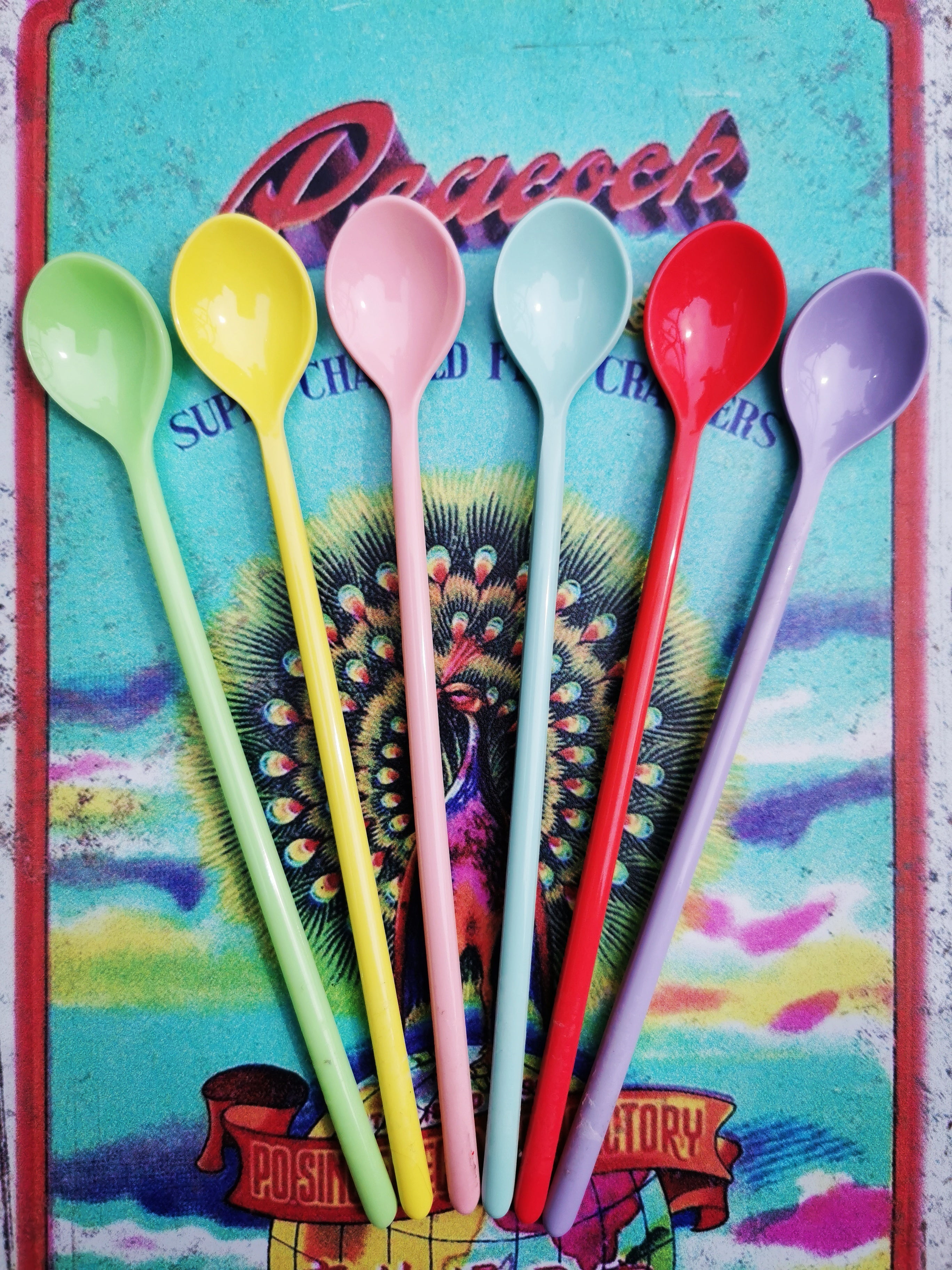 Long spoons set of 6