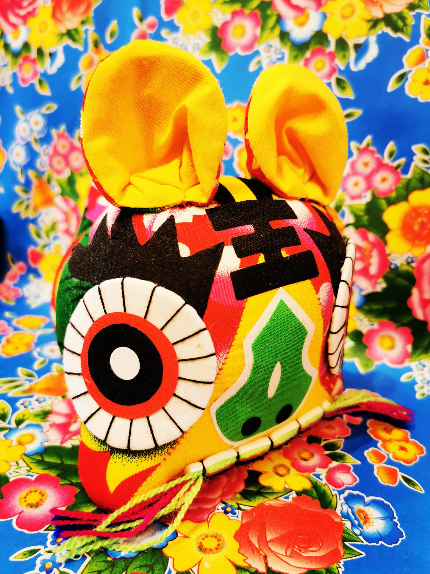 Fu dog peony plushie