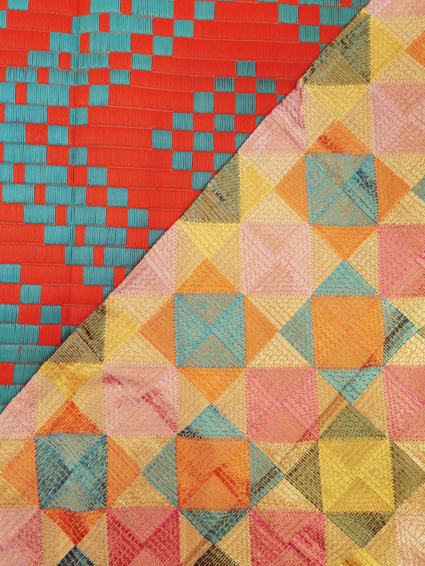 *SALE* Gujarati silk floss work shawl