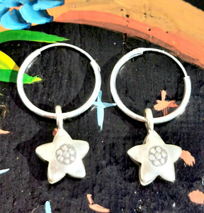 Myanmar charms hoop earrings