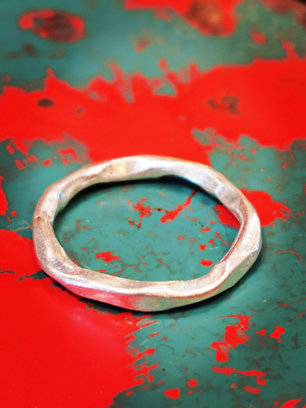 Round profile hammered bands, great worn alone, as a keeper or in a stack.




Karen hill tribe silver has a higher content of silver, at 99.5-99.9% compared with sterling silver at 92.5%. This allows the silver to wear and soften differently from standard sterling silver. All pieces are hand made and hand finished using traditional methods.


 



